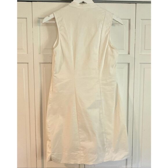 Mudpie Mia white embroidered gold shift dress size small - Picture 13 of 13
